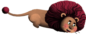 Gif animé lion boit